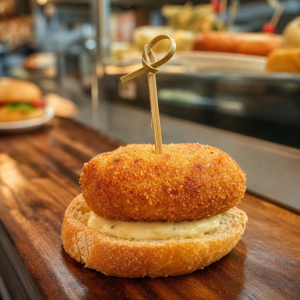 Croqueta casera de jamón ibérico